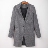 Mantel Damen Casual Plaid